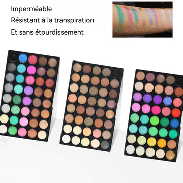 Palette de fards à paupière 120 couleurs nacré+mat pour studio/particulier palette de maquillage pour les yeux coffret maquillage